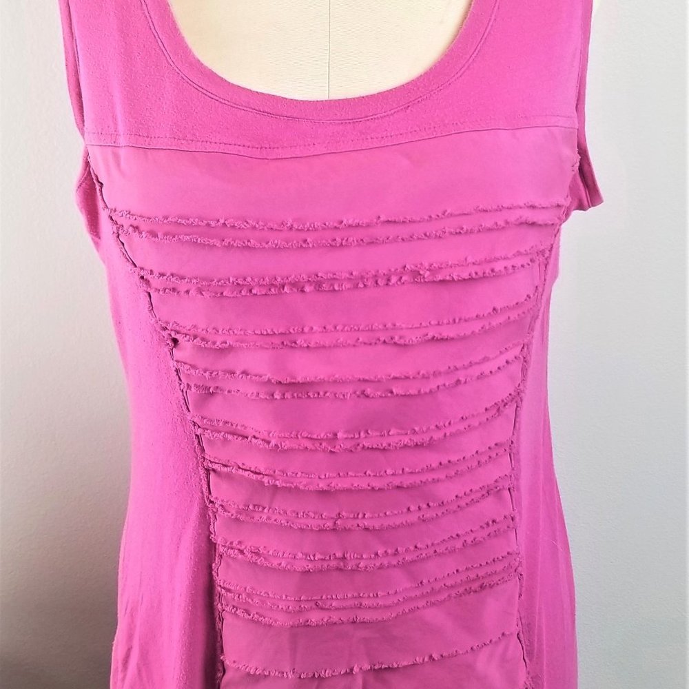 Alfani Pink Shirred Front Women's Tank Medium